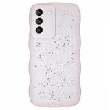 EIDERWOOD Samsung Galaxy S22+ (Plus) Flexibelt Plast Wavy Skal med Glitter - Genomskinlig / Rosa