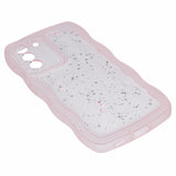 EIDERWOOD Samsung Galaxy S22+ (Plus) Flexibelt Plast Wavy Skal med Glitter - Genomskinlig / Rosa