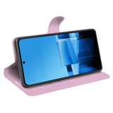 EIDERWOOD Asus Zenfone 11 Ultra Plånboksfodral Litchi-textur med Stativfunktion - Rosa