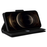 EIDERWOOD iPhone 12 Pro Max Fodral med Korthållare & Blixtlåsficka - Svart