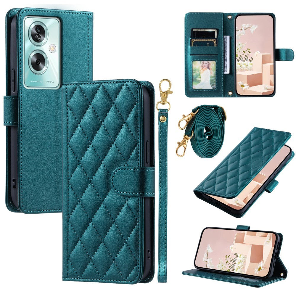 EIDERWOOD OnePlus Nord N30 SE (5G) / Oppo A79 (5G) / A2 (5G) Läderfodral med Rem & Crossbody Bag Funktion - Grön