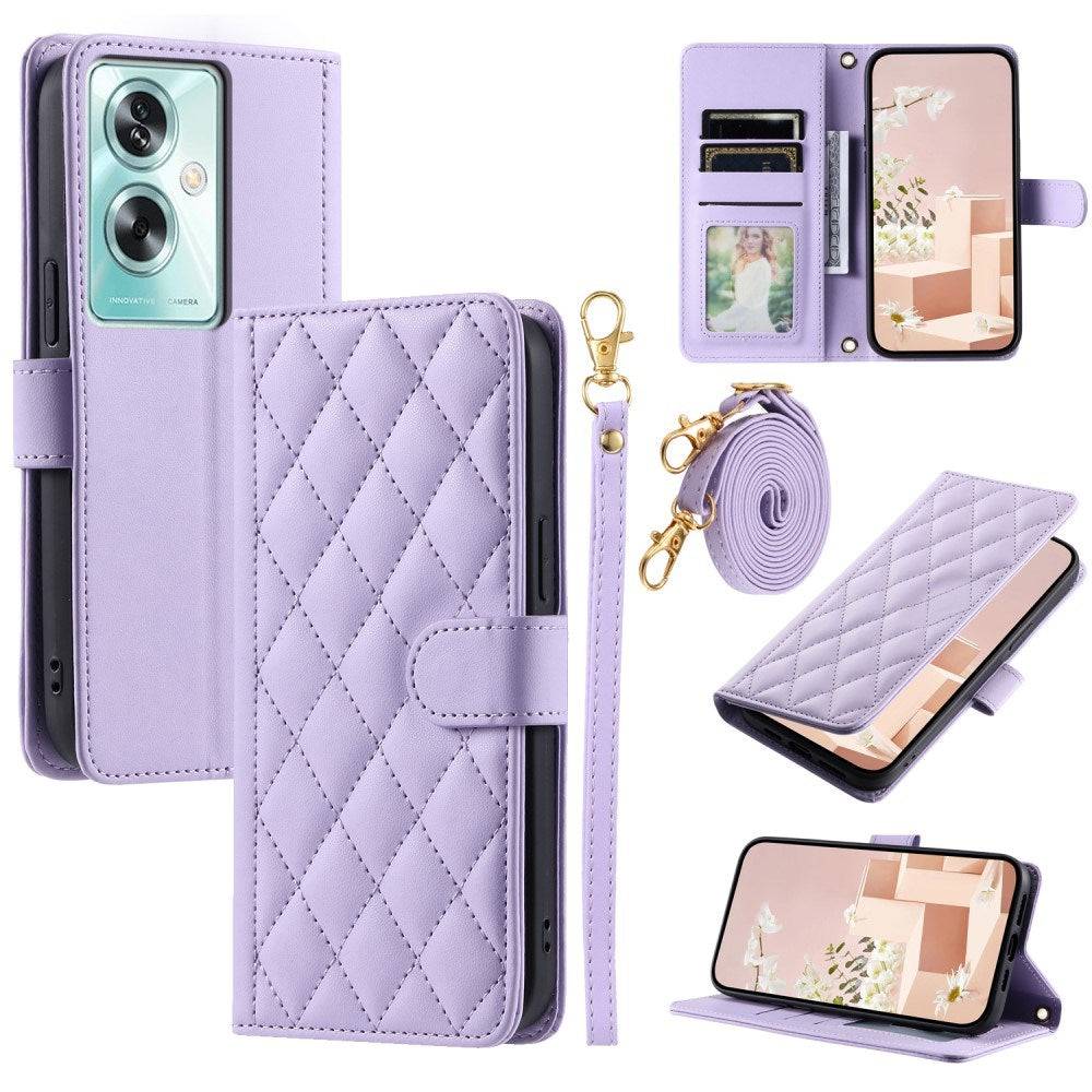 EIDERWOOD OnePlus Nord N30 SE (5G) / Oppo A79 (5G) / A2 (5G) Läderfodral med Rem & Crossbody Bag Funktion - Lila