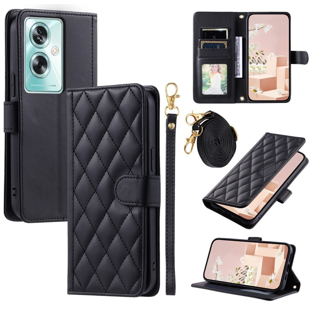 EIDERWOOD OnePlus Nord N30 SE (5G) / Oppo A79 (5G) / A2 (5G) Läderfodral med Rem & Crossbody Bag Funktion - Svart