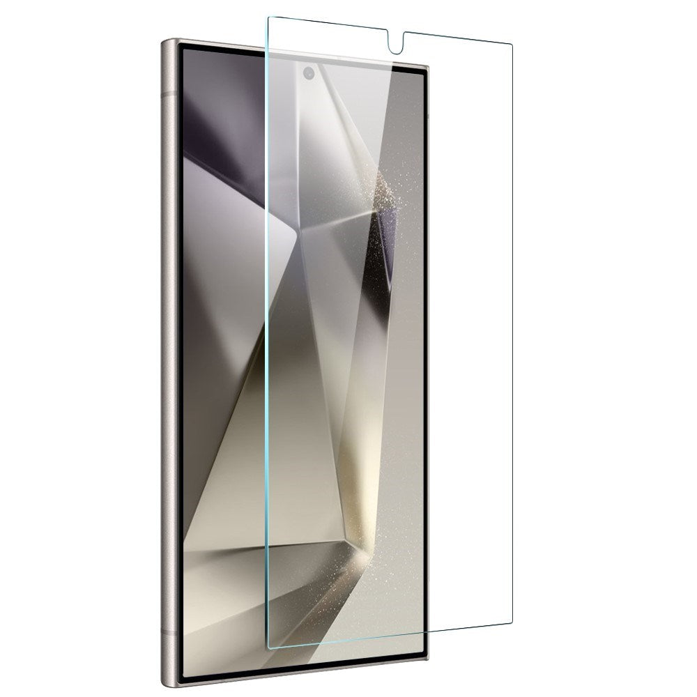 NORTHJO Samsung Galaxy S24 Ultra 2-i-1 Set Flexibelt Plast Skal med Härdat Skyddsglas - Genomskinlig