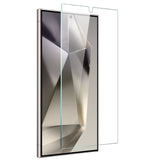 NORTHJO Samsung Galaxy S24 Ultra 2-i-1 Set Flexibelt Plast Skal med Härdat Skyddsglas - Genomskinlig