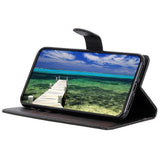 EIDERWOOD Google Pixel 10 / 10 Pro / 9 / 9 Pro Litchi Konstläder Fodral m. Handväska - Svart