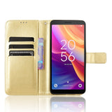 EIDERWOOD TCL 501 Konstläder Plånbokfordral med Stativ - Guld