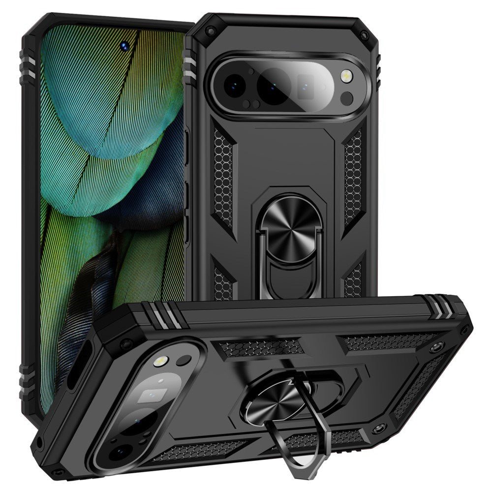 EIDERWOOD Google Pixel 9 / 9 Pro Tough Case m. Magnetisk Stativfunktion - Svart