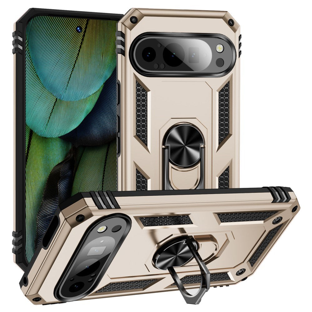 EIDERWOOD Google Pixel 9 / 9 Pro Tough Case m. Magnetisk Stativfunktion - Guld