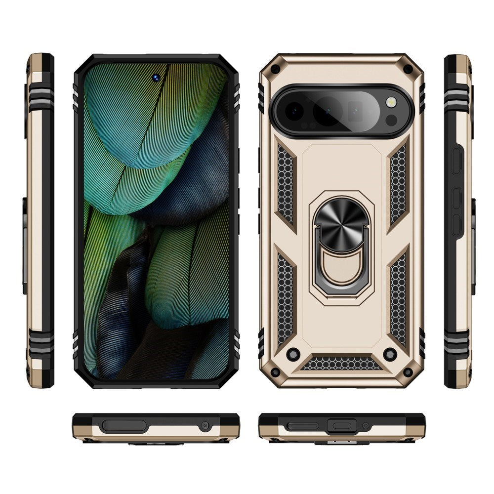 EIDERWOOD Google Pixel 9 / 9 Pro Tough Case m. Magnetisk Stativfunktion - Guld