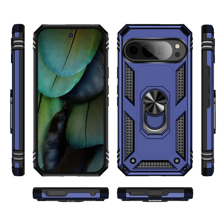 EIDERWOOD Google Pixel 9 / 9 Pro Tough Case m. Magnetisk Stativfunktion - Blå