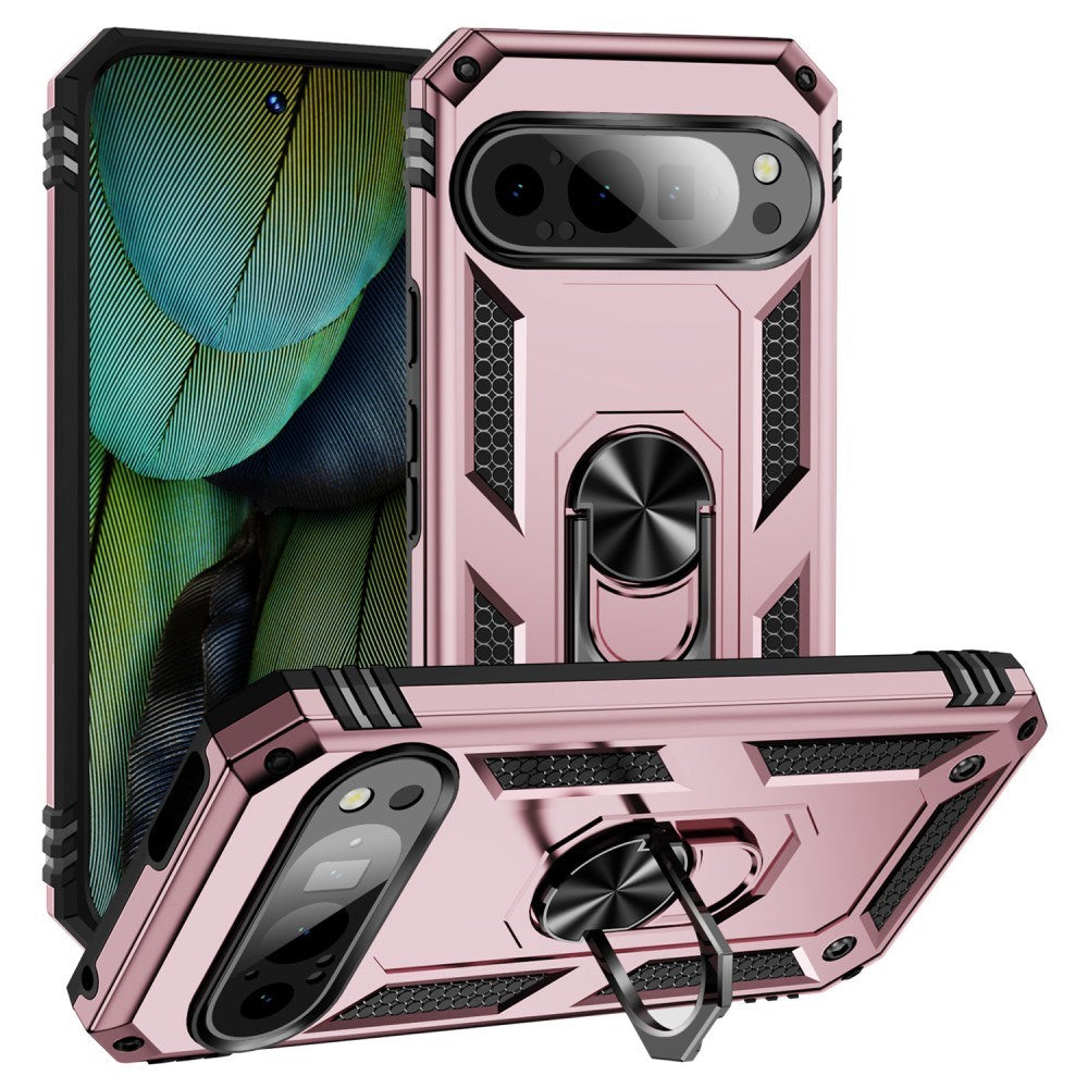 EIDERWOOD Google Pixel 9 / 9 Pro Tough Case m. Magnetisk Stativfunktion - Rose Gold