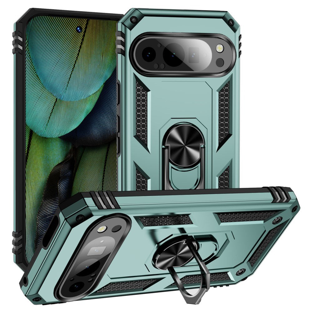 EIDERWOOD Google Pixel 9 / 9 Pro Tough Case m. Magnetisk Stativfunktion - Grön