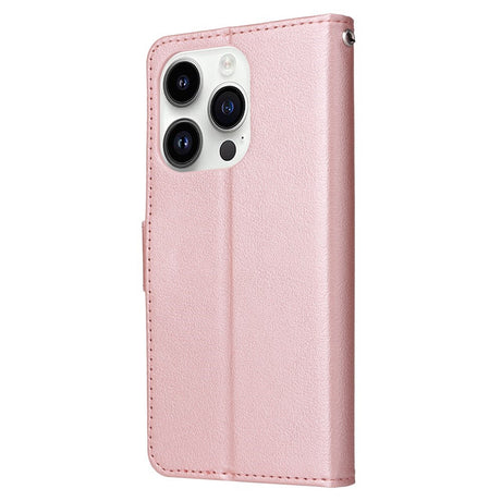EIDERWOOD iPhone 14 Pro Max Konstläder Flip Fodral m. Rem - Rose Gold