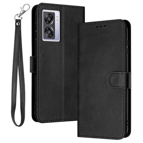 OPPO A77 (5G) / A57 / A57s EIDERWOOD Konstläder Fodral m. Rem - Svart
