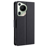 EIDERWOOD Huawei Pura 70 Ultra Fodral i Konstläder med Korthållare och Ståfunktion - Svart