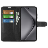 EIDERWOOD Huawei Pura 70 Pro / 70 Pro+ (Plus) Konstläder Flip Fodral m. Korthållare & Ställfunktion - Svart