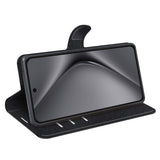 EIDERWOOD Huawei Pura 70 Pro / 70 Pro+ (Plus) Konstläder Flip Fodral m. Korthållare & Ställfunktion - Svart