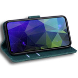 EIDERWOOD iPhone 16e Konstläder Fodral med Plånbok Stativfunktion - Mörkgrön