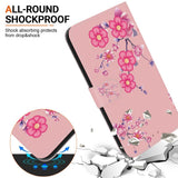 EIDERWOOD iPhone 17e / 16e Konstläder Plånboksfodral med Rem - Rosa med Blommor