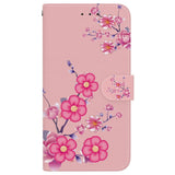 EIDERWOOD iPhone 17e / 16e Konstläder Plånboksfodral med Rem - Rosa med Blommor