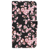 EIDERWOOD iPhone 17e / 16e Konstläder Plånboksfodral med Rem - Svart med Blommor