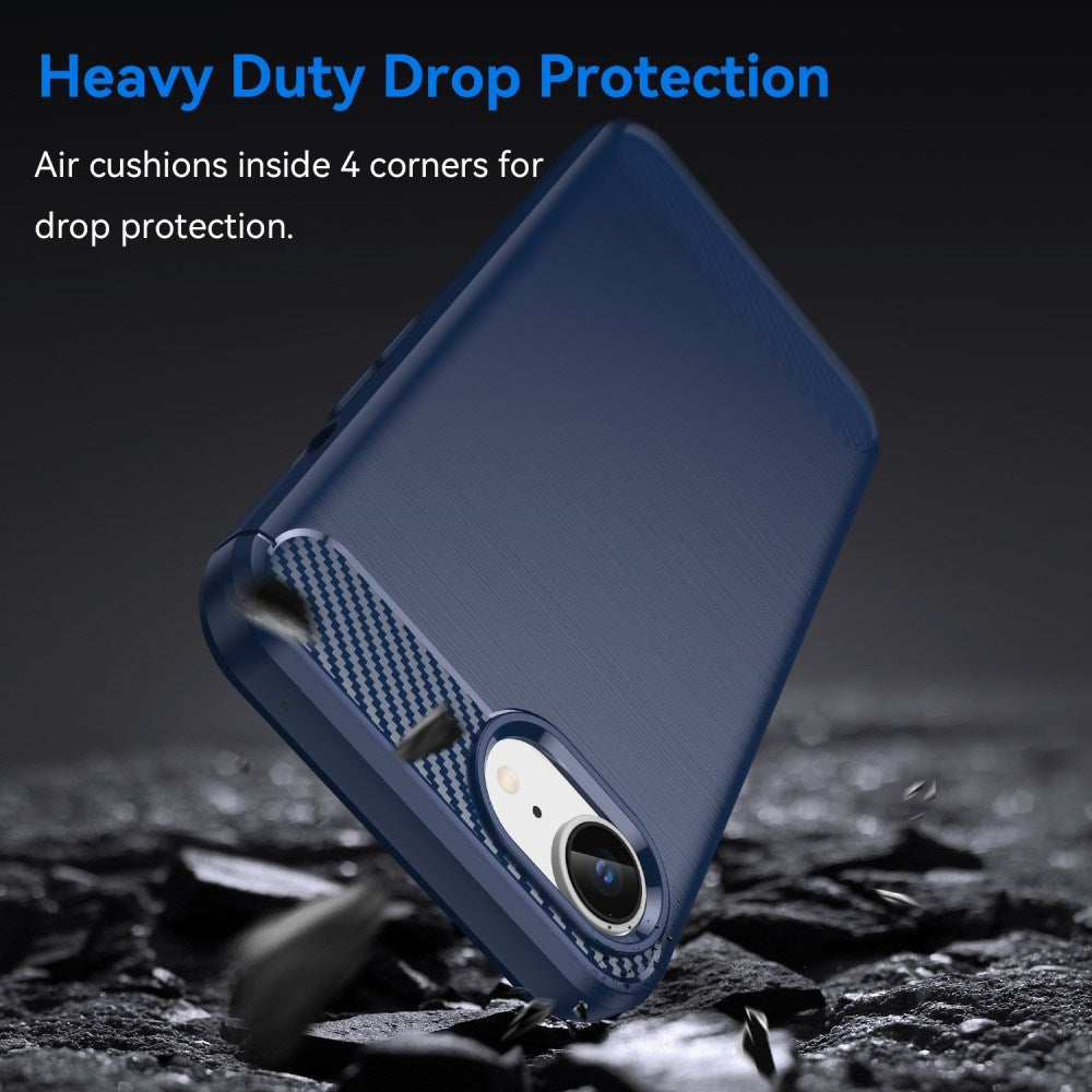 EIDERWOOD iPhone 16e Brushed Carbon Skal - Blå