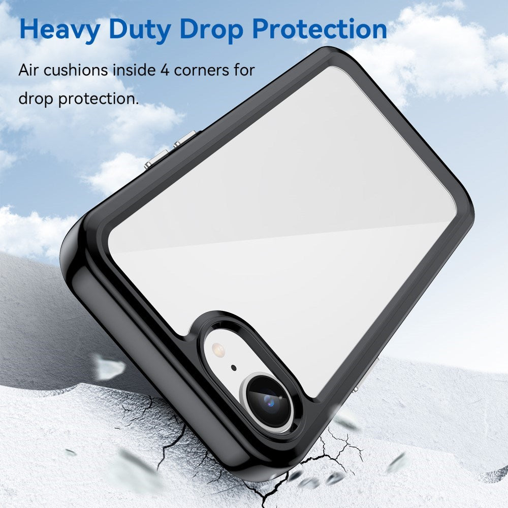 EIDERWOOD iPhone 16e Hybrid Plast Skal - Genomskinlig / Svart Kant