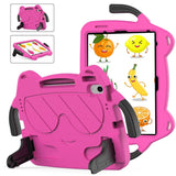 EIDERWOOD iPad Air 11" (2024) Barnskal - Smiley - Stativ & Handtag - Rosa