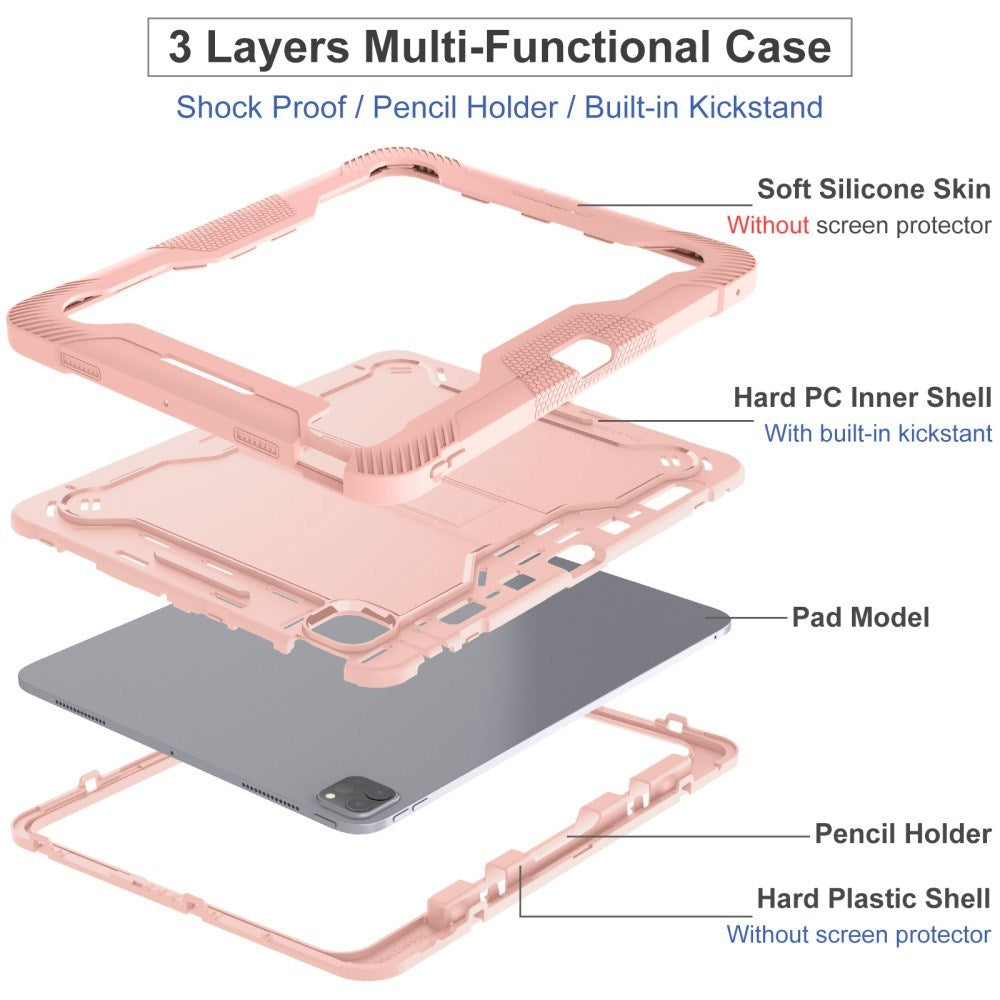 EIDERWOOD iPad Pro 13" (2024) Hantverkare Skal med Stativ - Pink