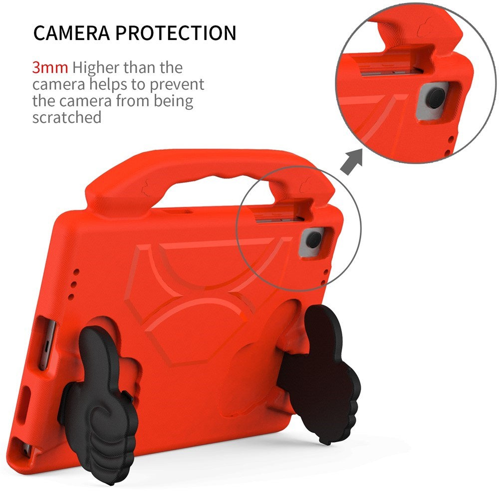 Samsung Galaxy Tab A11+ (Plus) / A9+ (Plus) EIDERWOOD Barn Skal - Thumb Stativfunktion - Röd