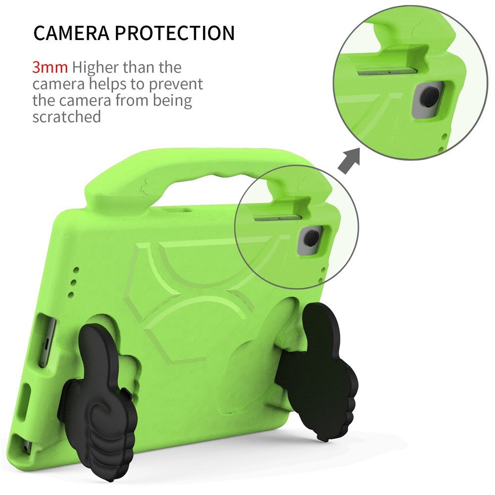 Samsung Galaxy Tab A11+ (Plus) / A9+ (Plus) EIDERWOOD Barn Skal - Thumb Stativfunktion - Grön