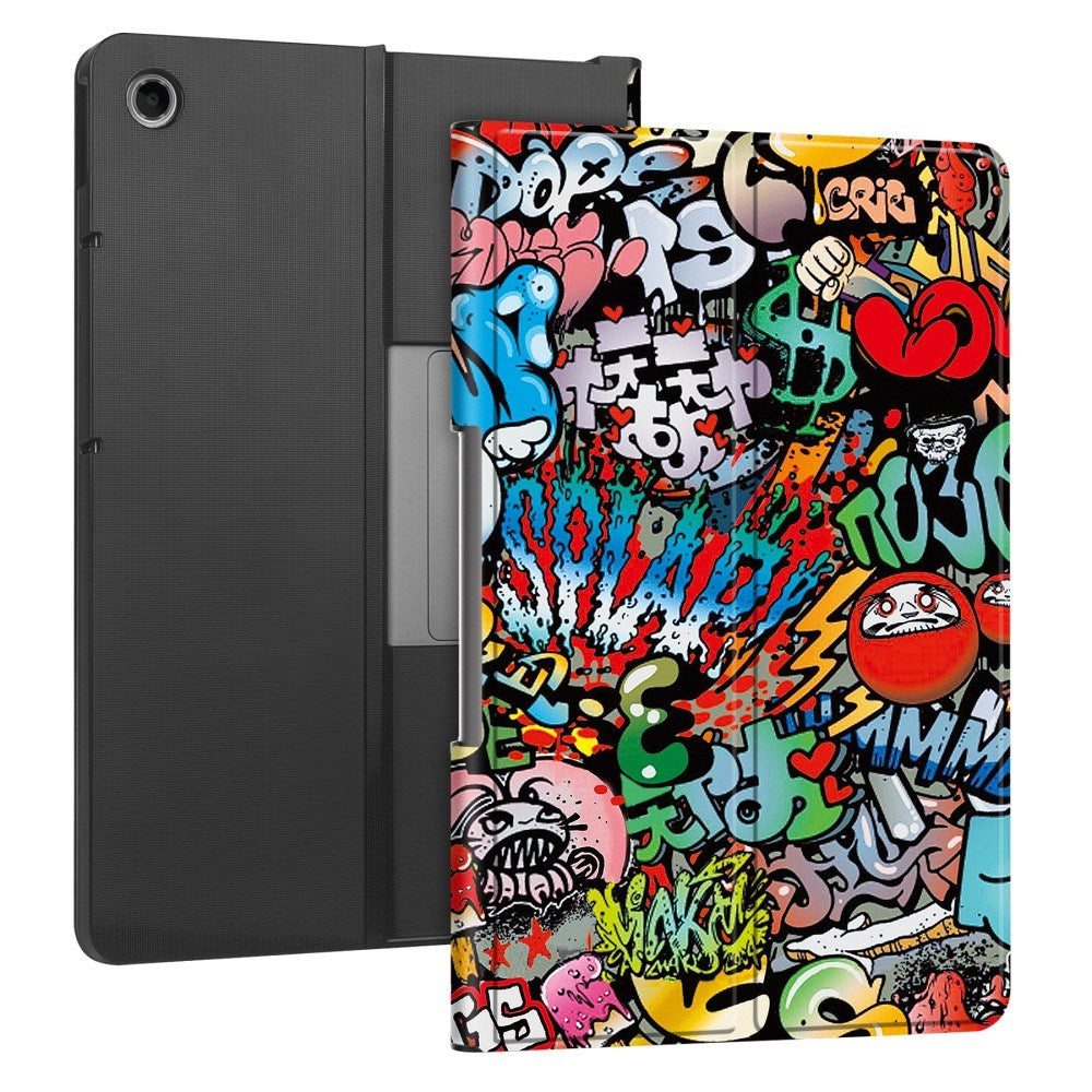 EIDERWOOD Lenovo Tab Plus 11.5" Konstläder Fodral med Mönster - Graffiti