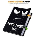 EIDERWOOD OnePlus Pad 2 Tri-Fold Tri-Fold Konstläder Fodral med Sleep-Wake Funktion - "Don't Touch Me"