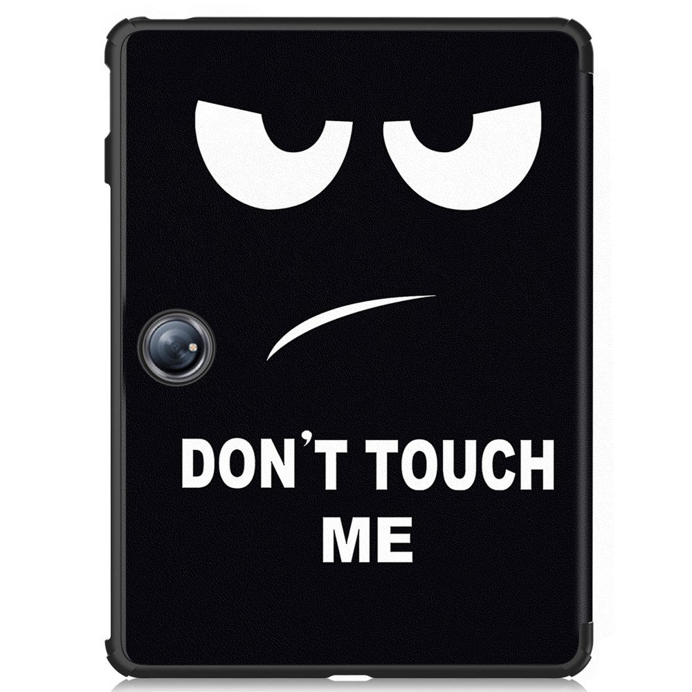 EIDERWOOD OnePlus Pad 2 Tri-Fold Tri-Fold Konstläder Fodral med Sleep-Wake Funktion - "Don't Touch Me"