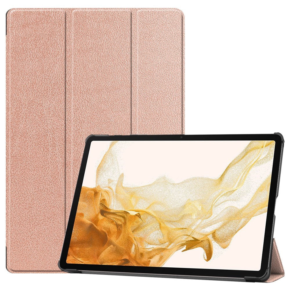 EIDERWOOD Samsung Galaxy Tab S10 Plus Konstläder Fodral m. Ställfunktion - Rose Guld