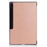 EIDERWOOD Samsung Galaxy Tab S10 Ultra Tri-Fold Konstläder Fodral m. Stativfunktion - Rose Guld