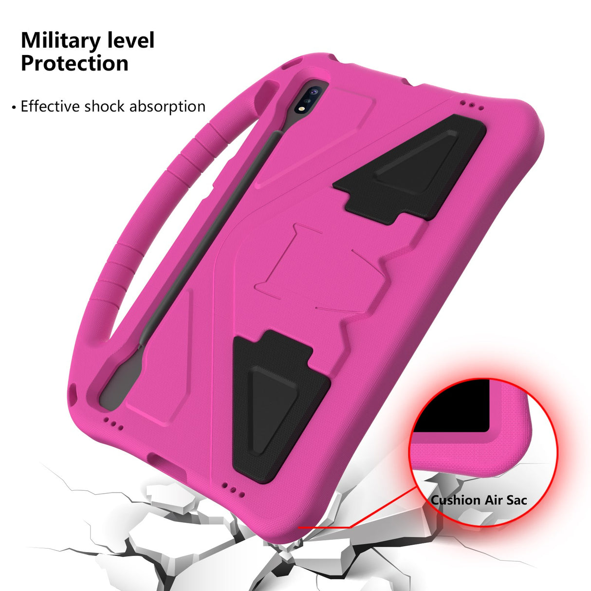 EIDERWOOD Samsung Galaxy Tab S10+ Barnskal med Kickstand - Pink