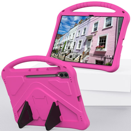 EIDERWOOD Samsung Galaxy Tab S10 Ultra Barnskal med Kickstand - Pink