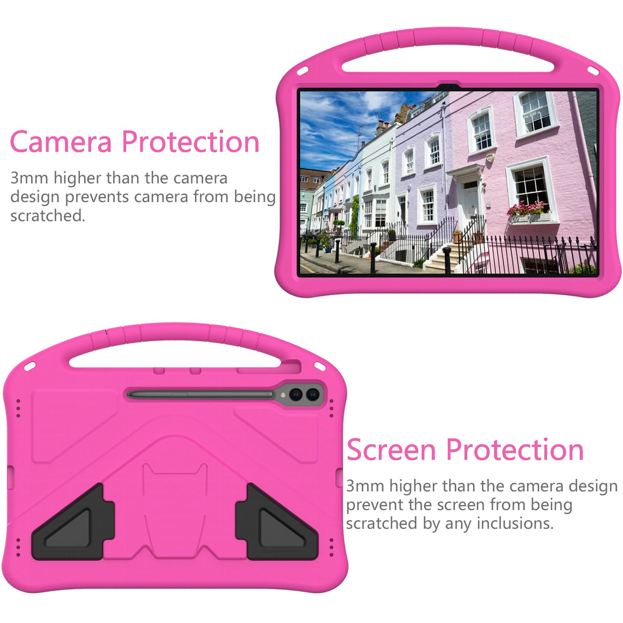 EIDERWOOD Samsung Galaxy Tab S10 Ultra Barnskal med Kickstand - Pink