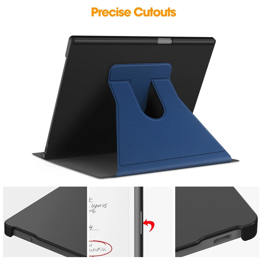 EIDERWOOD ReMarkable Paper Pro Konstläder Plast Fodral m. Penn Hållare - Blå