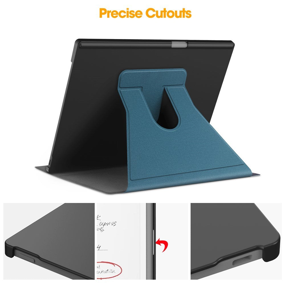 EIDERWOOD ReMarkable Paper Pro Konstläder Plast Fodral m. Penn Hållare - Ljusblå