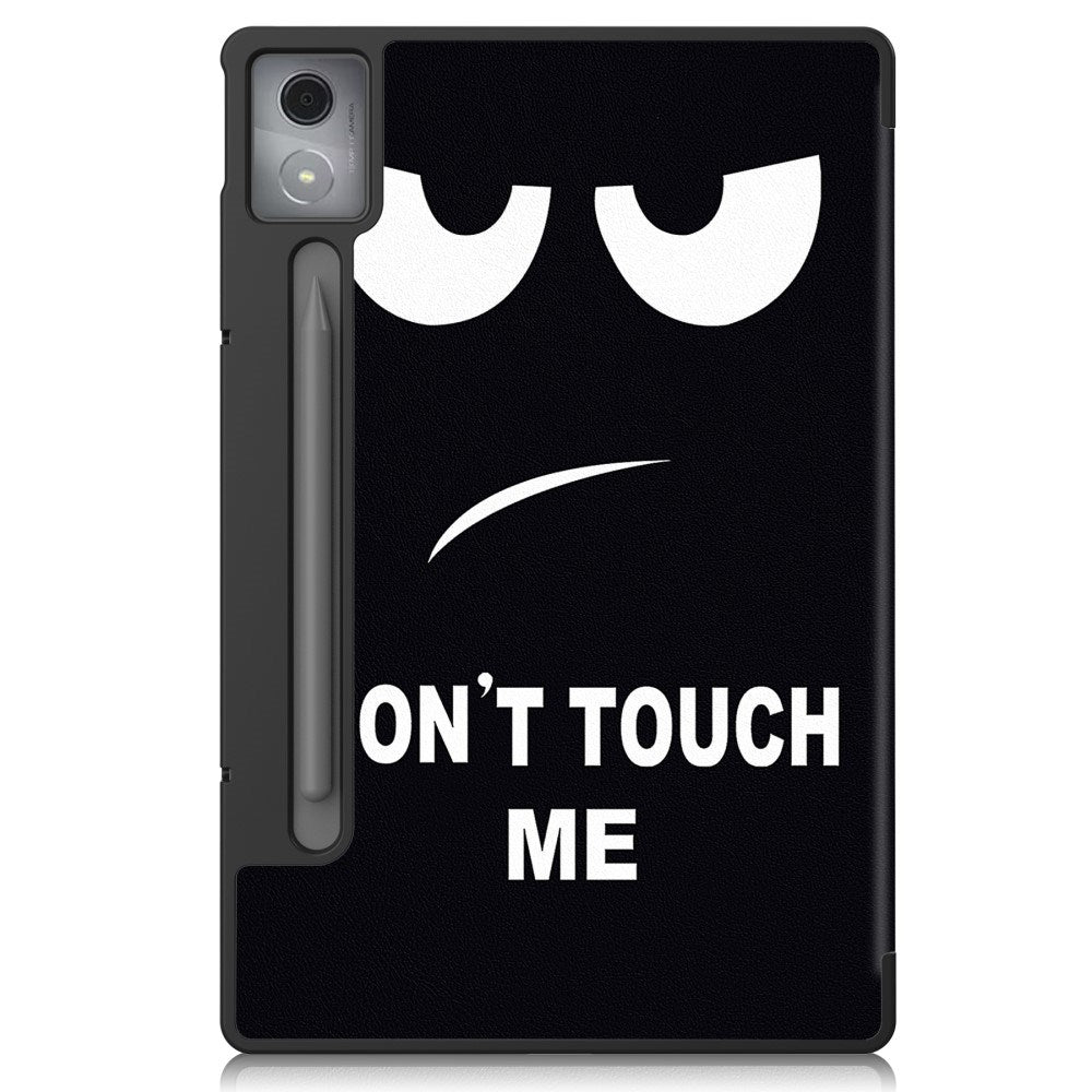 EIDERWOOD Lenovo IdeaTab Pro Tri-Fold Konstläder Flip Fodral m. Mönster - Don't Touch Me