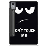 EIDERWOOD Lenovo IdeaTab Pro Tri-Fold Konstläder Flip Fodral m. Mönster - Don't Touch Me