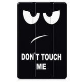 EIDERWOOD Lenovo IdeaTab Pro Tri-Fold Konstläder Flip Fodral m. Mönster - Don't Touch Me