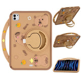 iPad Air 11" (2026 / 2025/ 2024) / Pro 11" (2025 / 2024 / 2022 / 2021 / 2020 / 2018) / Air (2022 / 2020) EIDERWOOD Silikon Skal m. Roterande Kickstand - Capybara