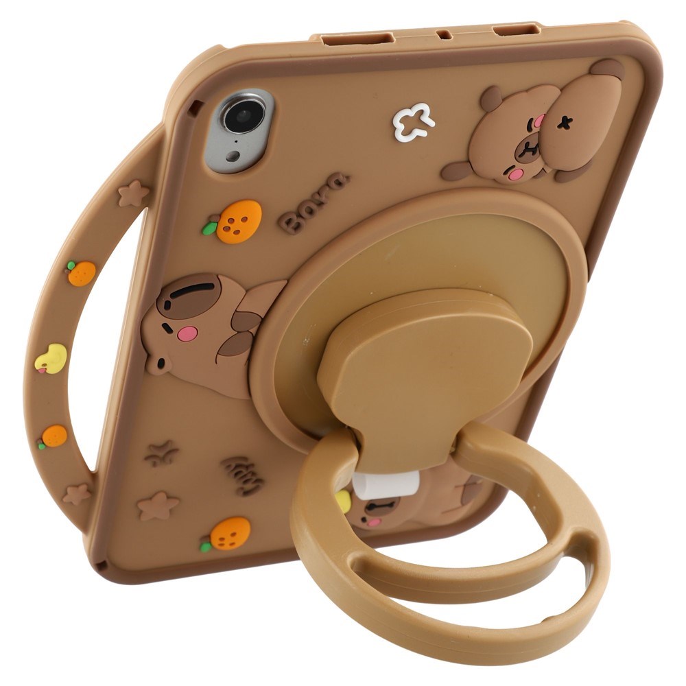 iPad Mini (2024 / 2021) EIDERWOOD Silikon Skal m. Roterande Kickstand - Capybara