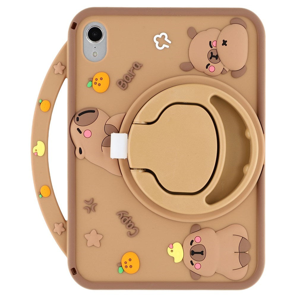 iPad Mini (2024 / 2021) EIDERWOOD Silikon Skal m. Roterande Kickstand - Capybara