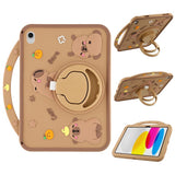 iPad 11" (2025) / 10,9" (2022) EIDERWOOD Silikon Skal m. Roterande Kickstand - Capybara