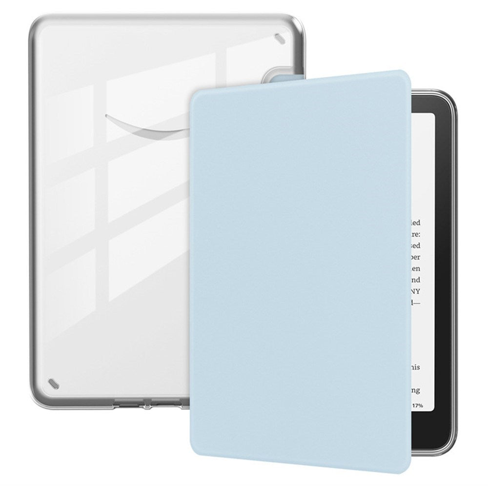 EIDERWOOD Amazon Kindle 11th Generation (2022) Konstläder Fodral - Genomskinlig / Ljusblå